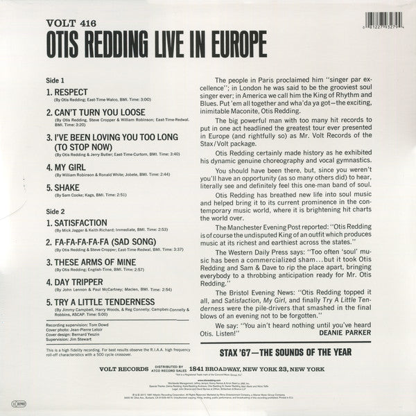 Otis Redding : Otis Redding Live In Europe (LP, Album, RSD, Mono, Ltd, RE, Red)