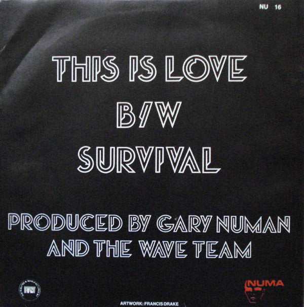 Gary Numan : This Is Love (7", Single)