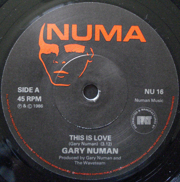 Gary Numan : This Is Love (7", Single)