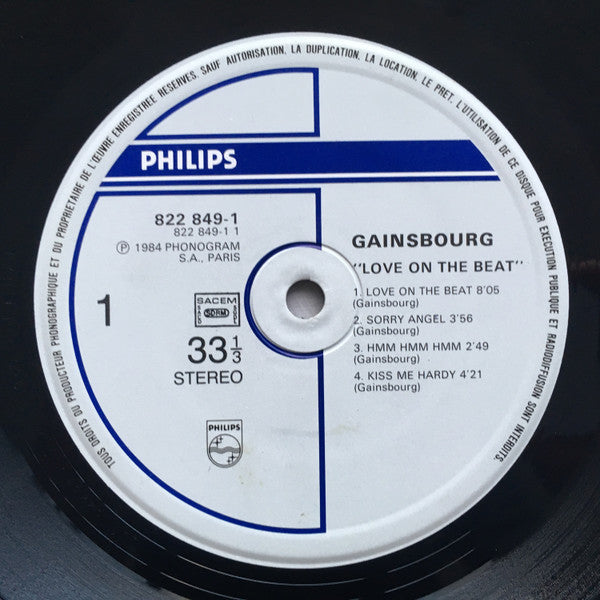Serge Gainsbourg : Love On The Beat (LP, Album, RE, RP)