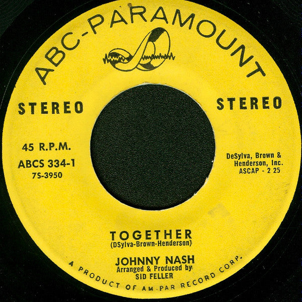 Johnny Nash : Together / Let's Get Lost (7", Single)