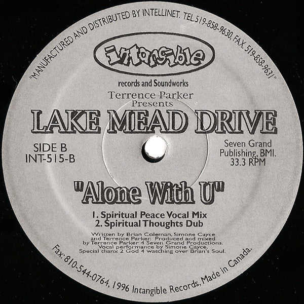 Terrence Parker Presents Lake Mead Drive : Alone With U (12")