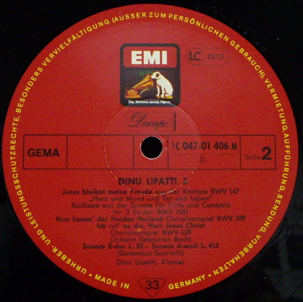 Johann Sebastian Bach, Domenico Scarlatti, Dinu Lipatti : Dinu Lipatti 3 (LP, Comp, Mono)