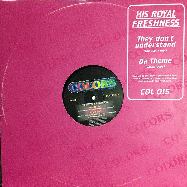 His Royal Freshness : They Don't Understand (The Way I Feel) (12")