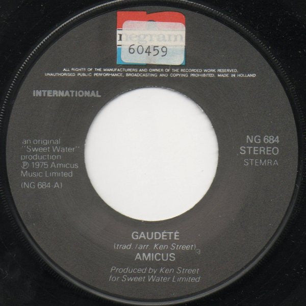 Amicus : Gaudété (7", Single)