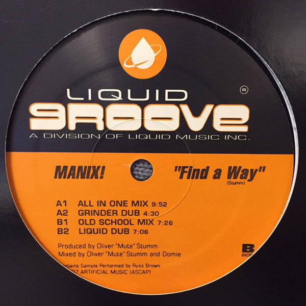 Manix! : Find A Way (12")