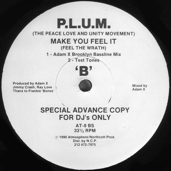P.L.U.M. : Make You Feel It (Feel The Wrath) (12", Advance, Promo)