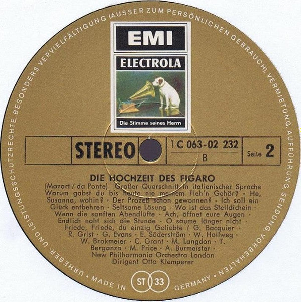 Wolfgang Amadeus Mozart, Otto Klemperer, New Philharmonia Orchestra : Die Hochzeit Des Figaro - Grosser Querschnitt (LP)