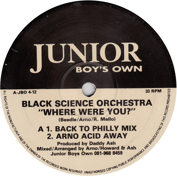 Black Science Orchestra : Where Were You? (12")