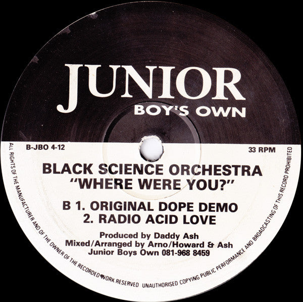 Black Science Orchestra : Where Were You? (12")