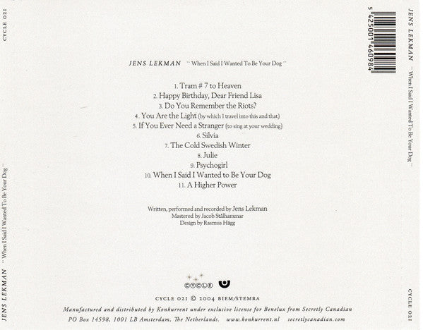 Jens Lekman : When I Said I Wanted To Be Your Dog (CD, Album)