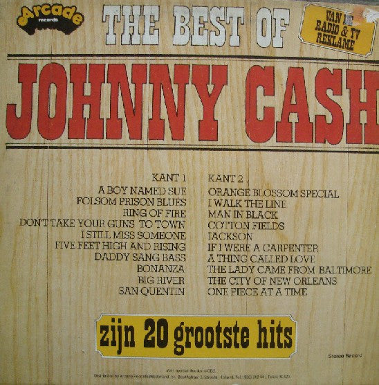 Johnny Cash : The Best Of Johnny Cash - Zijn 20 Grootste Hits (LP, Comp)