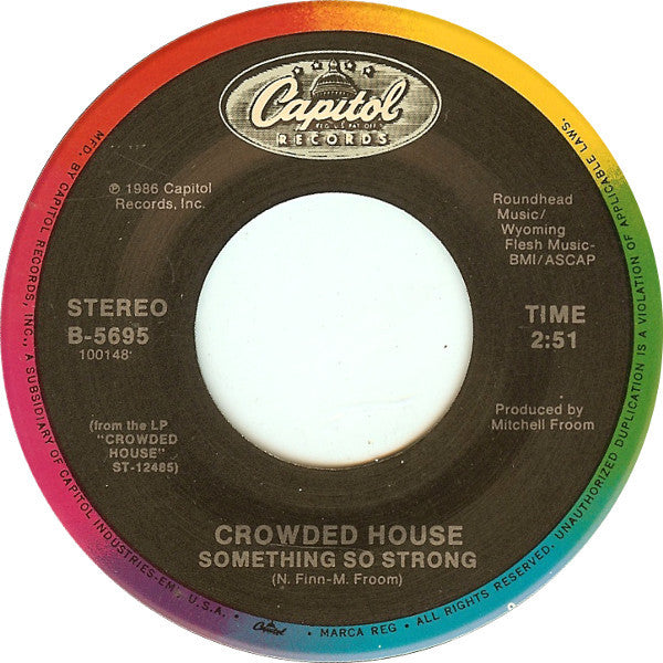 Crowded House : Something So Strong (7", Single, Spe)