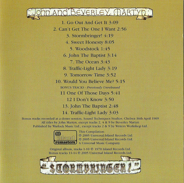 John & Beverley Martyn : Stormbringer! (CD, Album, RE, RM)
