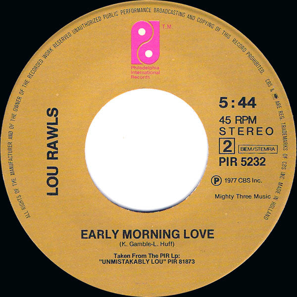 Lou Rawls : Some Folks Never Learn / Early Morning Love (7", Single)