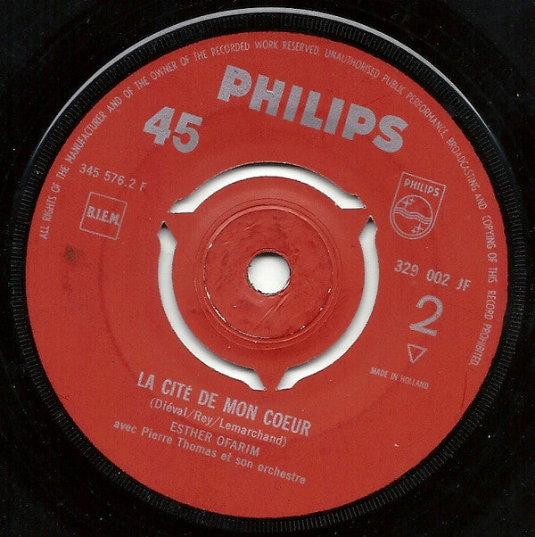 Esther Ofarim : T'en Vas Pas (7", Single)