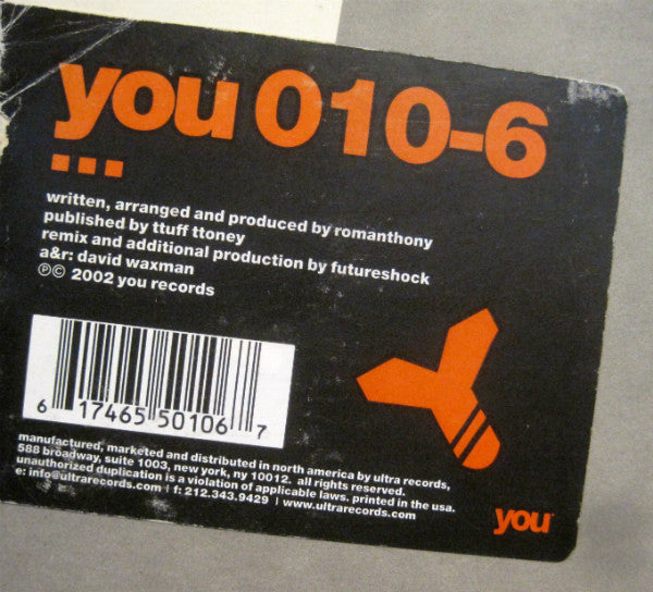 Romanthony's Nightvision : Never Fuck (Futureshock Remixes) (12")