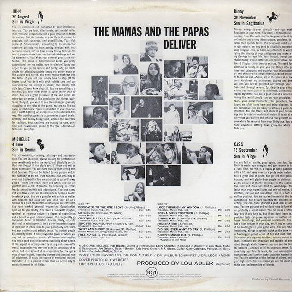 The Mamas & The Papas : Deliver (LP, Album)