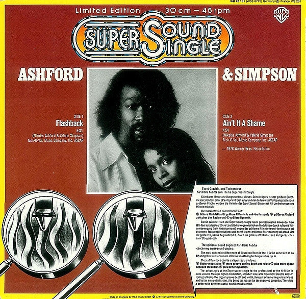 Ashford & Simpson : Flashback / Ain't It A Shame (12", Single, Ltd)