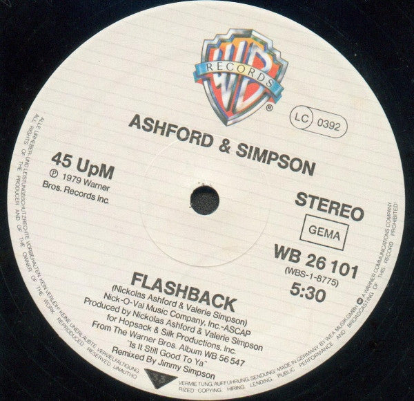 Ashford & Simpson : Flashback / Ain't It A Shame (12", Single, Ltd)