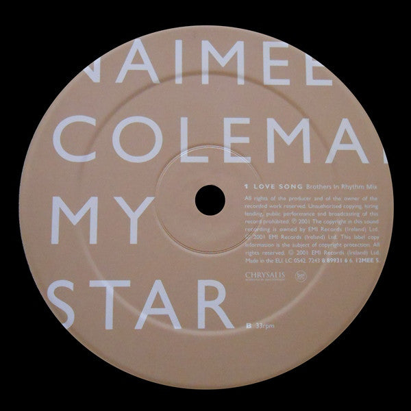 Naimee Coleman : My Star / Love Song (12")
