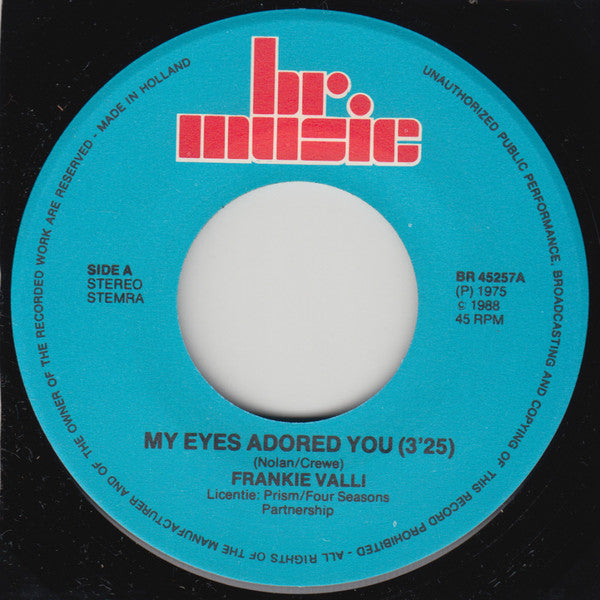 Frankie Valli : My Eyes Adored You / You're Ready Now (7", Single, RE)