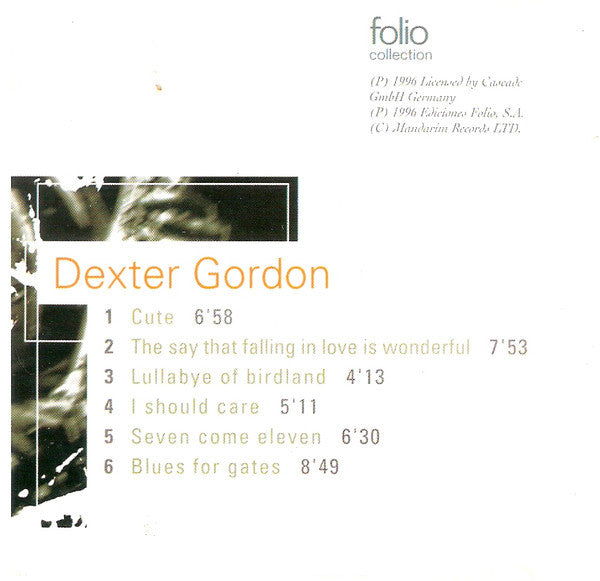 Dexter Gordon : The Jazz Masters - 100 Años De Swing (CD, Album, RE)
