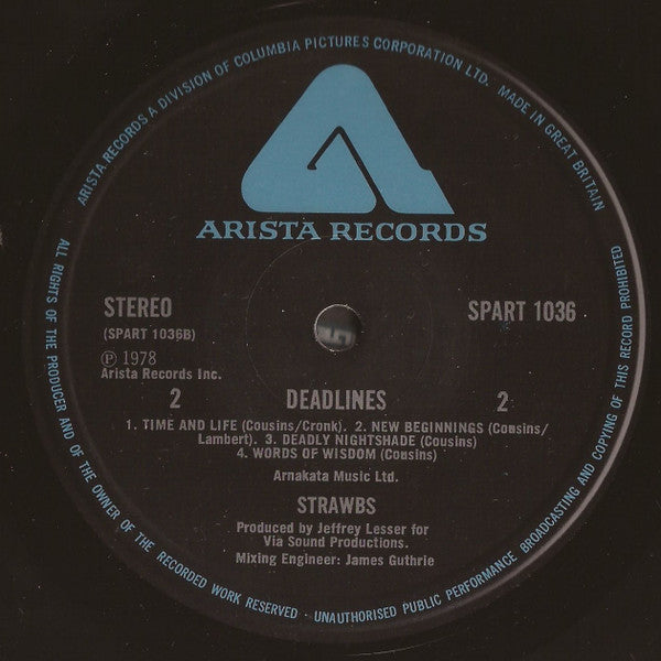Strawbs : Deadlines (LP, Album, Gat)
