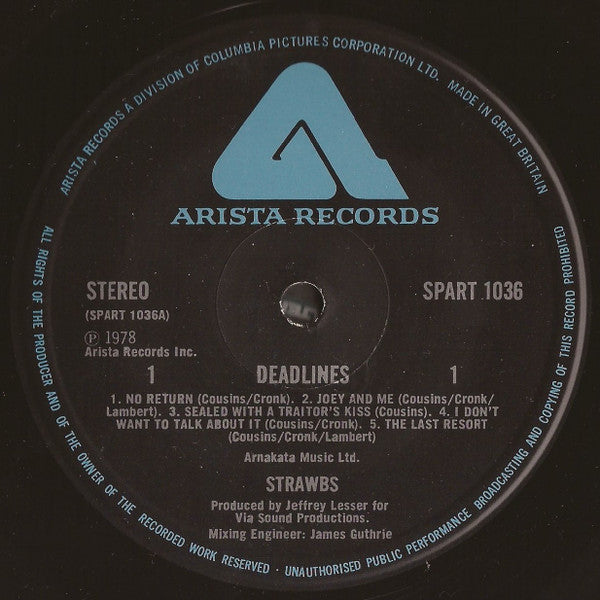 Strawbs : Deadlines (LP, Album, Gat)