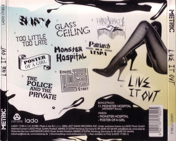 Metric : Live It Out (CD, Album, Enh, Dig)