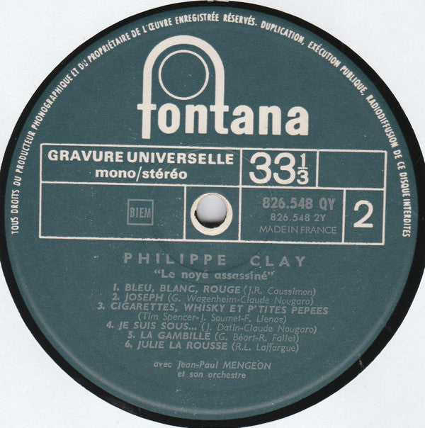 Philippe Clay : Le Noyé Assassiné (LP, Comp)