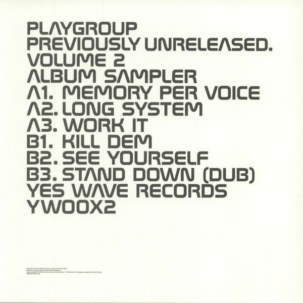 Playgroup : Previously Unreleased Volume 2 Album Sampler (12", Smplr)