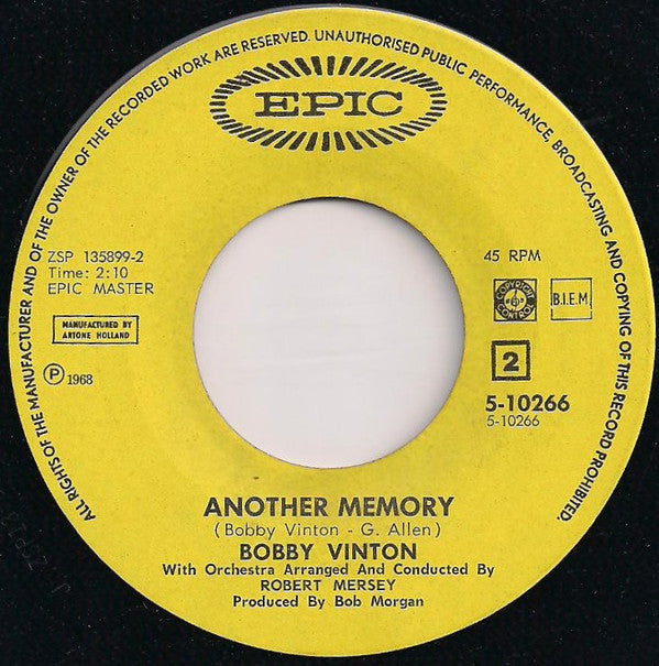 Bobby Vinton : Just As Much As Ever (7", Single)