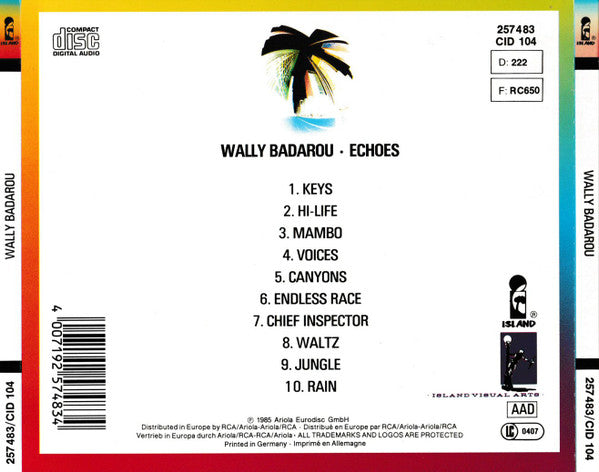 Wally Badarou : Echoes (CD, Album, RE)