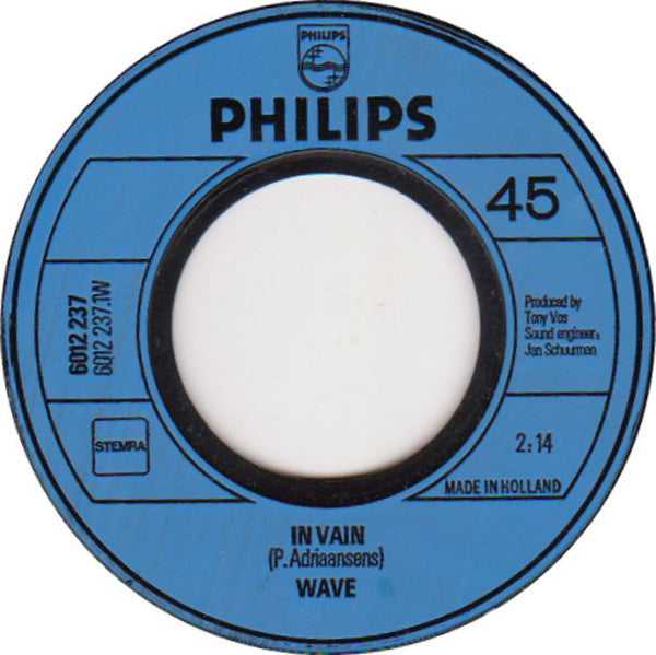 Wave (15) : In Vain (7", Single)