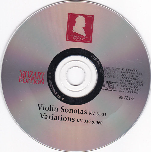 Wolfgang Amadeus Mozart : Violin Sonatas KV 26-31 / Variations KV 359 & 360 (CD)