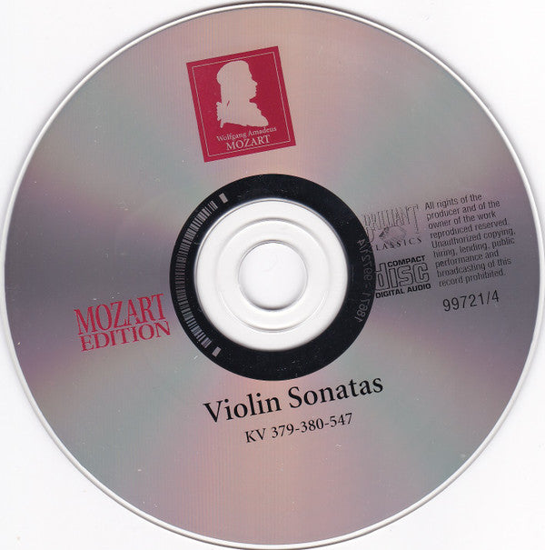 Wolfgang Amadeus Mozart : Violin Sonatas KV 379-380-547 (CD)