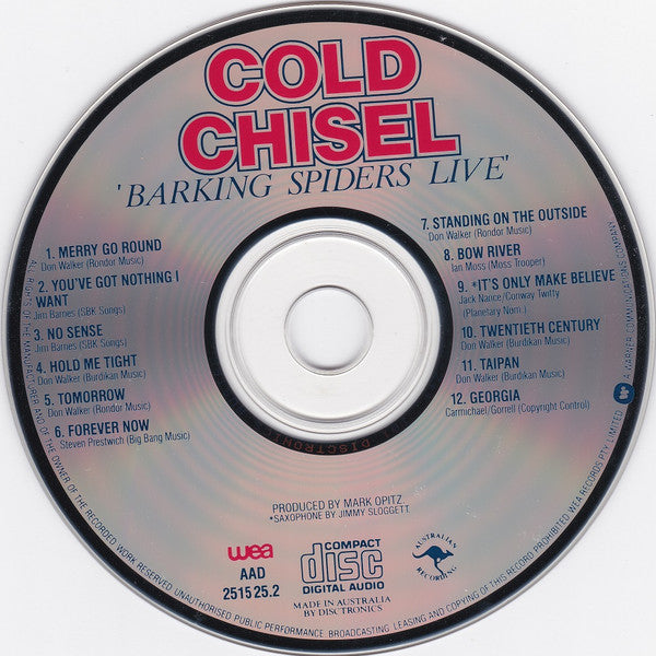 Cold Chisel : The Barking Spiders Live 1983 (CD, Album)