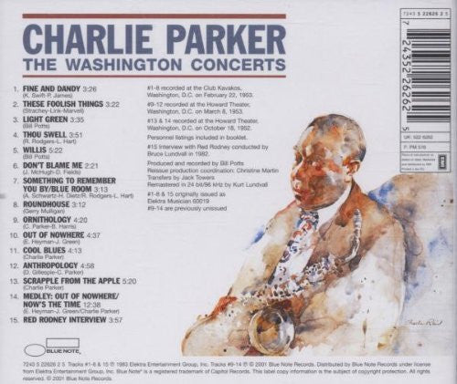 Charlie Parker With The Charlie Parker Quartet And The Orchestra (4) : Washington Concerts (CD, Album, RE, RM)