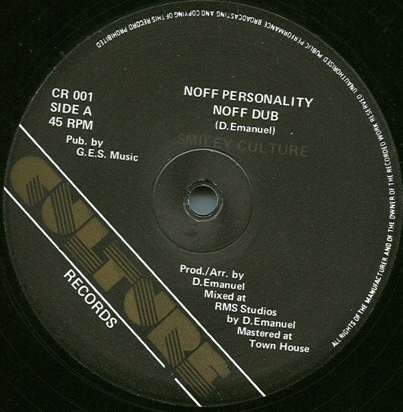 Smiley Culture : Noff Personality / Try A Ting (12")