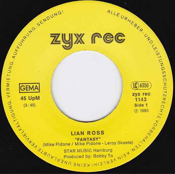 Lian Ross : Fantasy (7", Single)