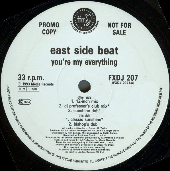 East Side Beat : You're My Everything (12", Promo)