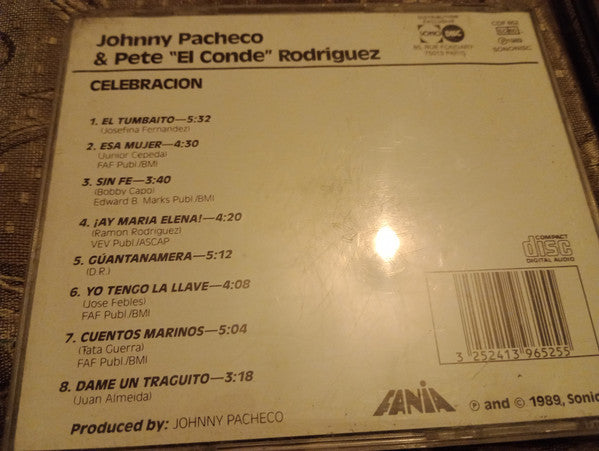 Johnny Pacheco & Pete Rodriguez : Celebracion (CD, Album)