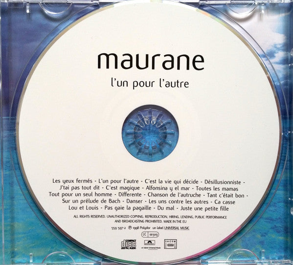 Maurane : L'Un Pour L'Autre (CD, Comp, RE)