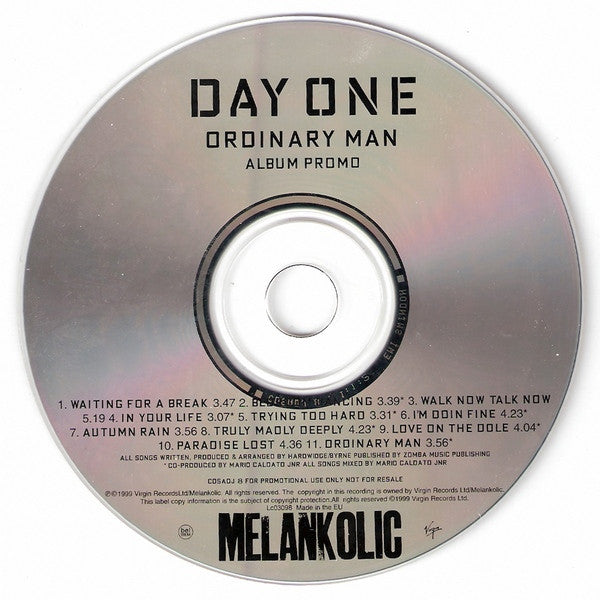 Day One : Ordinary Man (CD, Album, Promo)