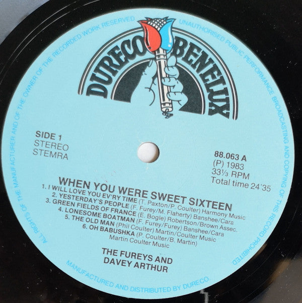 The Fureys & Davey Arthur : When You Were Sweet Sixteen (LP, Album)