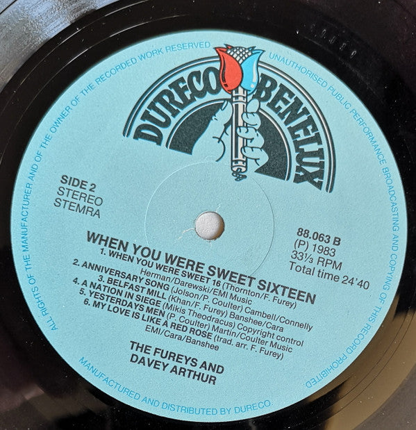 The Fureys & Davey Arthur : When You Were Sweet Sixteen (LP, Album)
