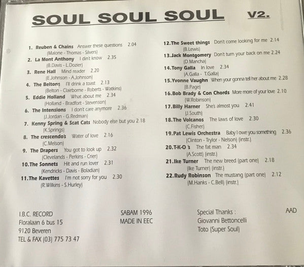 Various : Soul Soul Soul Vol. 2 (CD, Comp, RM)