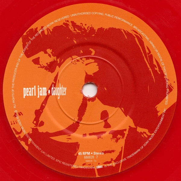 Pearl Jam : Daughter (7", Single, S/Edition, Red)