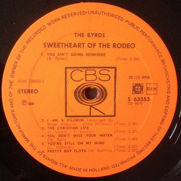 The Byrds : Sweetheart Of The Rodeo (LP, Album)